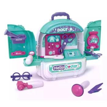 2 az 1-ben orvosi központ és mini kórház figurával kép