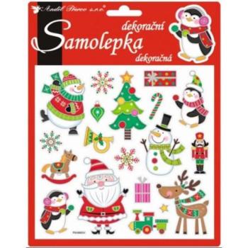 3D télapó mintás matrica - 18 x 17 cm kép