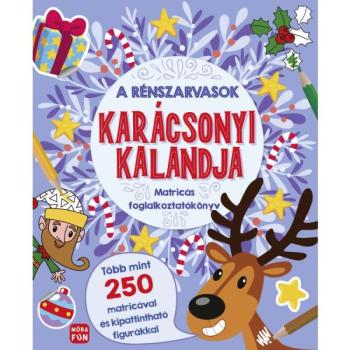 A rénszarvasok karácsonyi kalandja matricás foglalkoztató kép