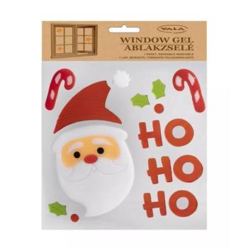 Ablakzselé Mikulás és HOHOHO mintákkal - 20 x 25 cm kép