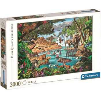 Afrikai Vízlelőhely HQC puzzle 3000db-os - Clementoni kép