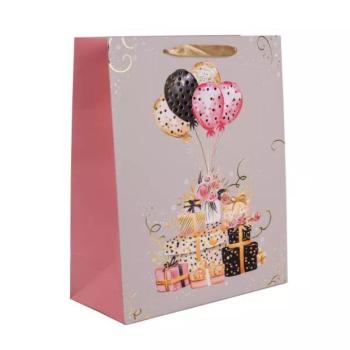 Ajándék- és lufimintás ajándéktasak - 11 x 14 cm kép