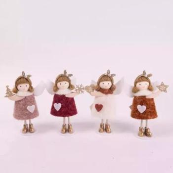 Angyalka dísz - 14 cm, álló, többféle kép