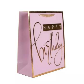 Arany mintás születésnapi ajándéktasak - 18 x 23 cm kép