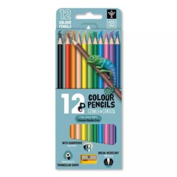 Ars Una: Háromszögletű, színes ceruza hegyezővel - 12 darabos kép