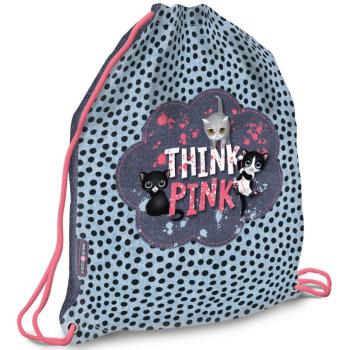 Ars Una: Think Pink cicás pöttyös tornazsák, sportzsák 32x42cm kép