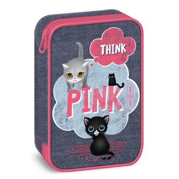 Ars Una: Think Pink többszintes kihajtható tolltartó 15,5x22,5x4,5cm kép