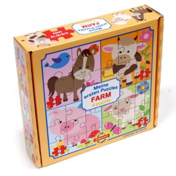 Az első puzzle-öm: Farm állatok 4 az 1-ben baby puzzle kép