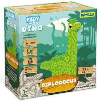 Baby Bloks: Diplodocus építőjáték szett 17db-os - Wader kép