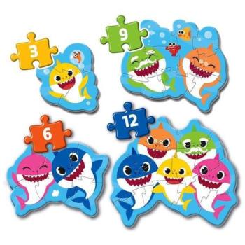 Baby Shark 3,6,9,12 db-os puzzle - Clementoni My First kép