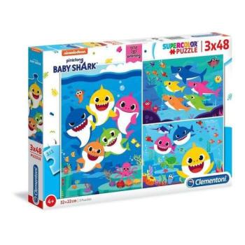 Baby Shark 3x48 db-os puzzle - Clementoni kép