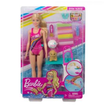 Barbie Dreamhouse Adventures: Úszóbajnok Barbie baba szett - Mattel kép