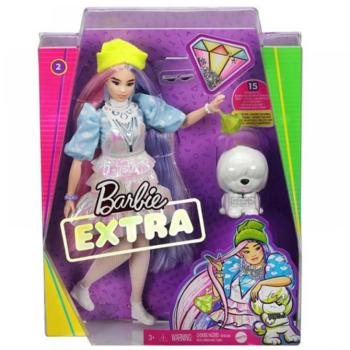 Barbie Extra: Baba csillogó ruhában, kiskedvenccel - Mattel kép