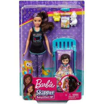 Barbie: Skipper bébiszitter játékszett kisággyal - Mattel kép