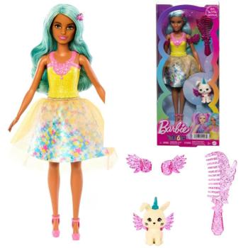 Barbie: Touch of Magic tündérbaba gyönyörű ruhában kisállattal és kiegészítőkkel- Mattel kép