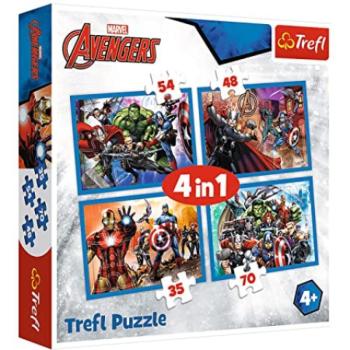 Bátor Bosszúállók 4 az 1-ben 35-48-54-70db-os puzzle - Trefl kép