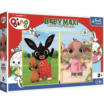 Bing és barátai kétoldalas 4 az 1-ben Baby Maxi puzzle 2x10db-os - Trefl kép