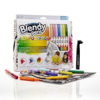 Blendy Pens Művész filctoll szett 14 db filctollal és színezhető mappával kép