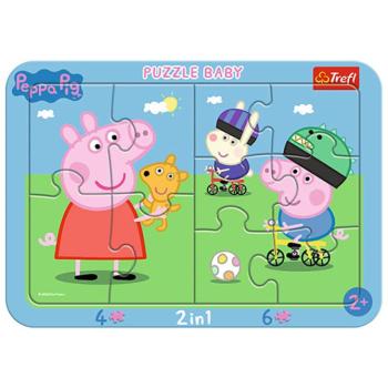 Boldog Peppa keretes baby puzzle 2 az 1-ben - Trefl kép