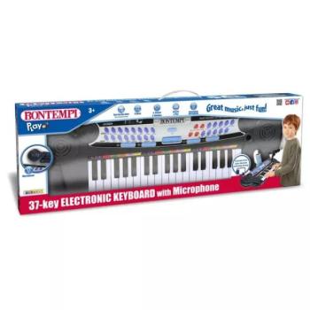 Bontempi: 37 billentyűs játékszintetizátor mikrofonnal - fekete kép
