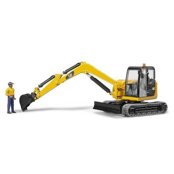 Bruder - Caterpillar mini excavator munkással kép