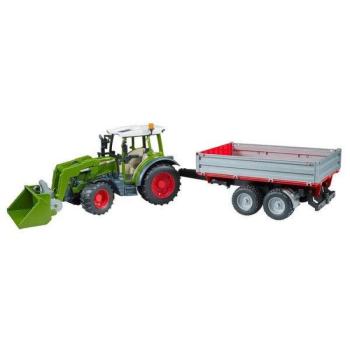 Bruder - Fendt Vario 211 traktor homlokrakodóval és pótkocsival kép