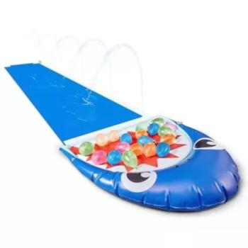 Bunch O Balloons: Cápa mintájú vizes csúszószőnyeg vízibombákkal - 480 cm kép