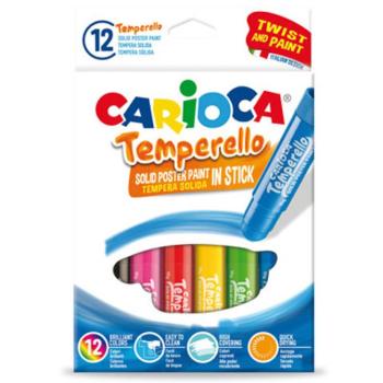 Carioca: Színes tempera stick 12db-os kimosható kép