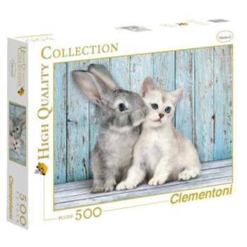 Clementoni: Nyuszi és a kiscica 500db-os puzzle - High Quality Collection kép