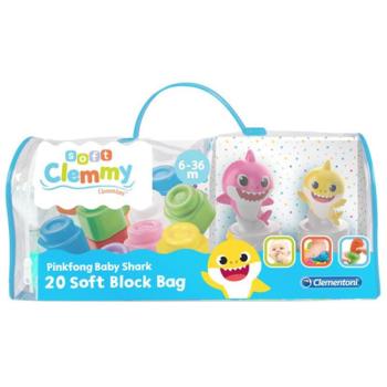 Clemmy Baby Shark puha építőkocka készlet 22db-os - Clementoni kép