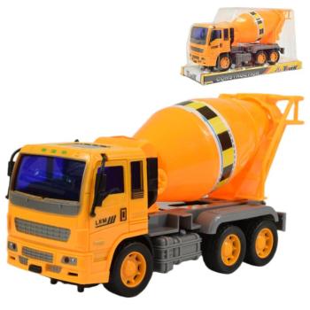 Construction Truck: Betonkeverő mixer teherautó lendkerekes kialakítással 19cm kép