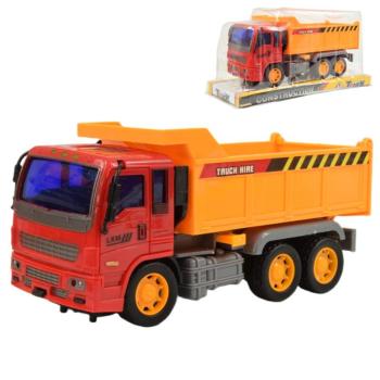 Construction Truck: Billencses teherautó lendkerekes kialakítással 19cm kép