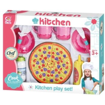 Cook Kitchen: Pizza játékkonyha kiegészítő szett étkészlettel kép