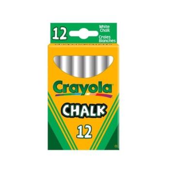 Crayola 12 db Táblakréta fehér pormentes kép