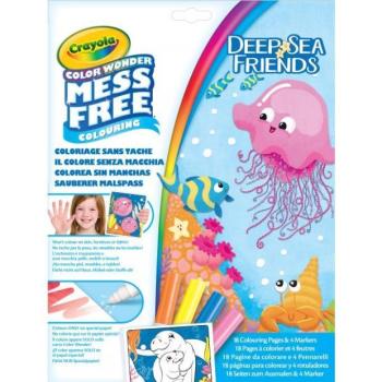 Crayola Color Wonder: Tengeri barátok maszatmentes kifestő készlet mappában kép