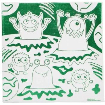 Crayola: Festhető vászonkép szörnyecske mintákkal - 20 x 20 cm kép