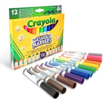 Crayola: Lemosható, tompahegyű filctoll készlet - 12 db-os kép