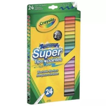Crayola: Lemosható, vékonyhegyű filctoll készlet, 24 db-os kép