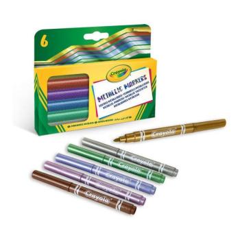 Crayola: Metálfényű filctoll készlet - 6 db-os kép