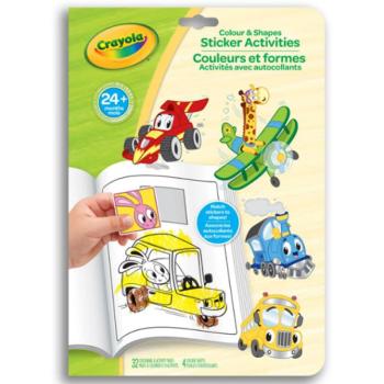 Crayola Mini Kids: Járgányok 32 oldalas színezőfüzet matricákkal kép