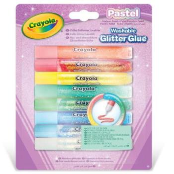 Crayola - Pasztell csillámos ragasztó 8 db-os kép