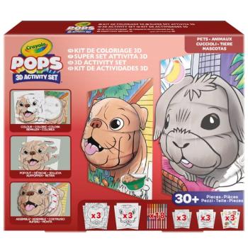 Crayola: POP's 3D-s foglalkoztató színező füzet megakészlet - Kisállatok kép