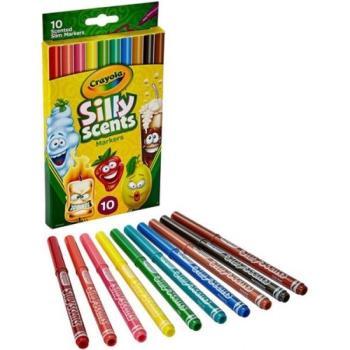 Crayola Silly Scents: Illatos, vékony filctoll készlet - 10 db-os kép