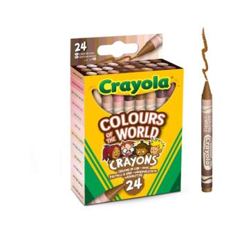 Crayola: Sokszínű Világ, bőrszín árnyalatok zsírkréta készlet - 24 db-os kép