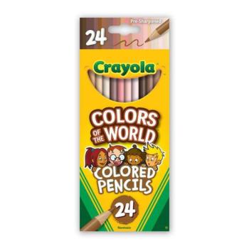 Crayola - Sokszínű Világ, bőrszín árnyalatú színes ceruza készlet - 24 db-os kép