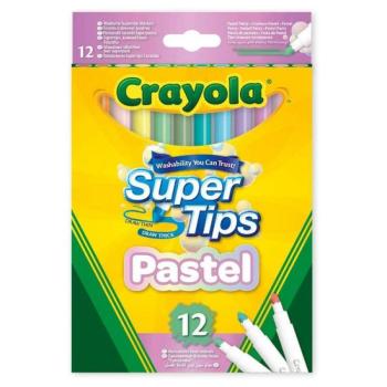 Crayola: Super Tips pasztell filctoll szett - 12 darabos kép