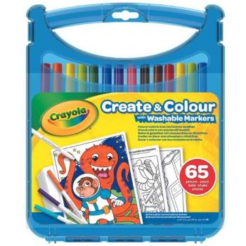 Crayola: SuperTips kimosható filctoll és papír készlet - 65 db-os kép