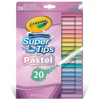 Crayola: SuperTips kimosható filctoll készlet, pasztell - 20 db-os kép