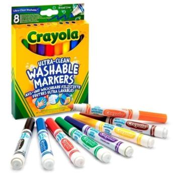 Crayola Ultra-Clean Washable: Extra-lemosható vastag filctoll - 8 db-os kép