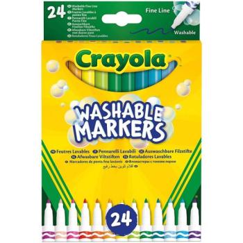 Crayola Washable Markers: Lemosható, vékonyhegyű filctoll készlet - 24 db-os kép